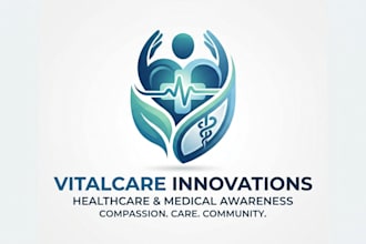 design a professional healthcare and medical awareness logo for your brand