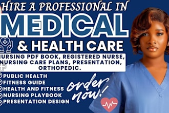 design nursing playbook, medical ebook, pharmacy journal, and workbook