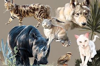 create realistic animal illustration