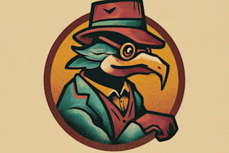 create vintage logo retro mascot sports team