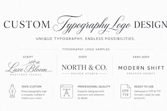typography logo design custom typography minimalist typography luxury