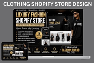 design luxury shopify fashion store clothing website streetwear fashion store