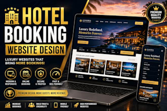 design a hotel booking website with online booking system