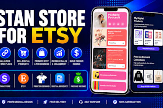 design stan store for etsy digital product passive income