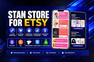 design stan store for etsy digital product passive income