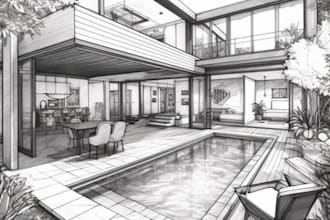 draw realistic architectural and perspective sketches