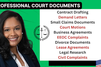 help draft court documents for self represented litigants