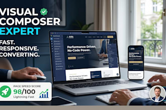 design high performance wordpress website visual composer