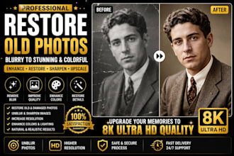 professionally enhance and upscale blurry low quality photos