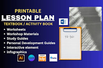 design printable activity tracking lesson plans, early grade syllabus textbook