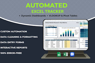 create a professional automated excel tracker and dashboard