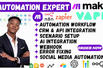 fix make com, make come automation, make automation, ai automation, make expert
