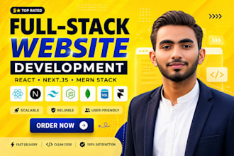 build a custom nextjs and mern stack website or landing page