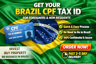 obtain brazil cpf tax id for foreigners non residents fast