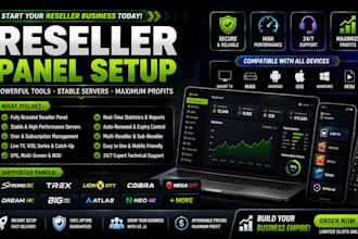 setup fast reseller panel strong 8k, dream4k, trex, extra ott, lion ott, megaott
