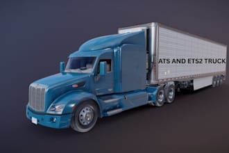 professional obj file conversion or build 3d model for ets2 truck ats truck