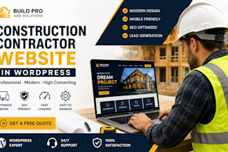 professional construction contractor remodeling roofing company website