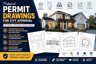 prepare architectural permit drawings for residential projects