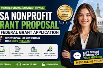 write winning USA nonprofit grant proposal and federal grant application