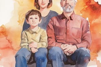 make a family portrait watercolor portrait
