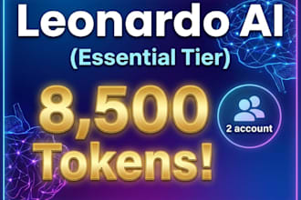 setup 2 leonardo ai account 8600 token each