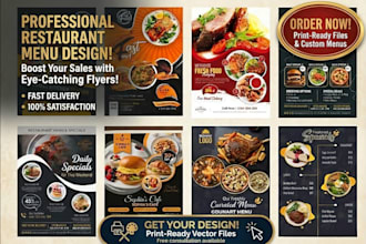 design modern restaurant food menu