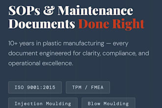 create professional sops and maintenance documents