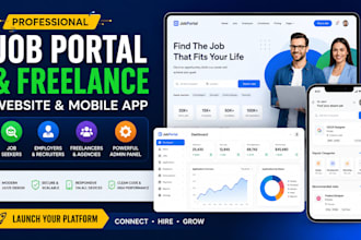 build job portal app, job listing website, freelance app, employment website