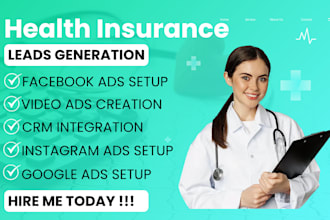 health insurance lead, lead generation, health insurance facebook ads, video ads