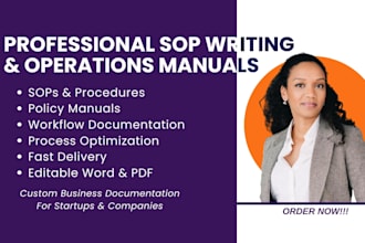 write professional sops and operations manuals for your business