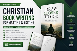 design edit format christian ebook, daily devotional, prayer journal ebook