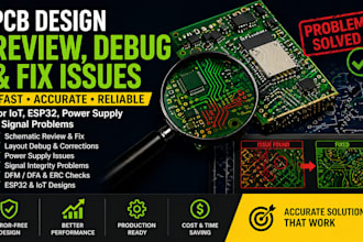 review debug fix pcb design issues for iot esp32 power supply