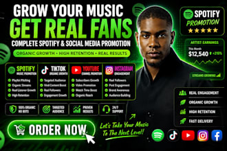 increase spotify followers, spotify stream, monthly listeners, spotify promotion