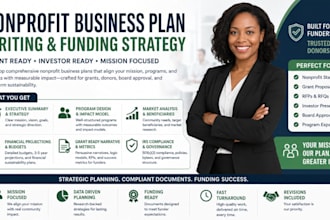 write nonprofit business plan, funding strategy and grant ready plan