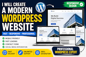 create a modern wordpress website