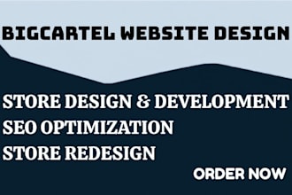 design unique bigcartel store customize website store for your brand