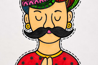 create traditional rajasthani painting