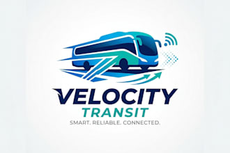 design a modern and smart bus logo for your transport brand
