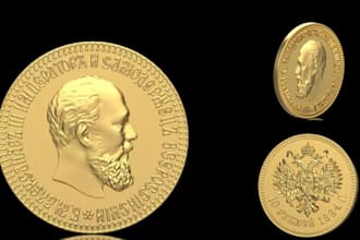 sculpt custom 3d coin bas relief medallion pendant stl for 3d printing
