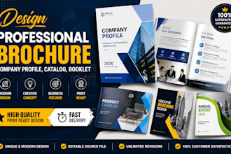 design professional brochure, company profile, catalog, booklet