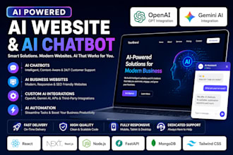build ai integrated website, ai chatbot, and ai web app