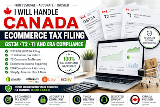handle canada e commerce tax filing gst34 t2 t1 and cra compliance
