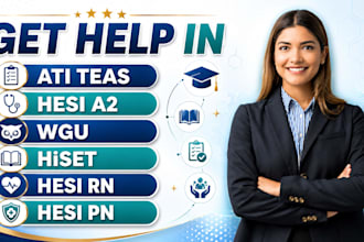 help you in ati teas, hesi a2 entrance, wgu nln pax and ati rn, pn