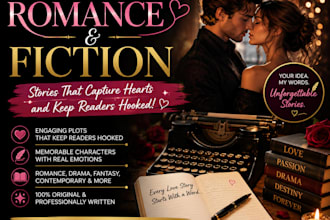 write captivating romance ghostwriting, romance novel and love story writing