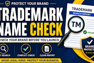 do trademark name search and brand availability check with report