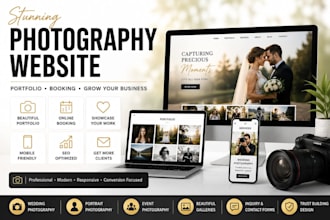 design wix photography website, wix portfolio website and booking website