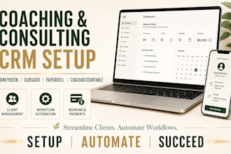 setup coaching and consulting crm honeybook dubsado paperbell coachaccountable