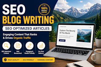write SEO optimized travel blog posts and articles