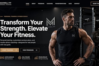 design squarespace personal trainer website fitness workout yoga gym website