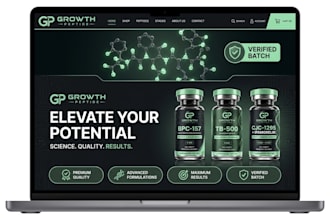 build a modern biotech peptide website or clinical research store